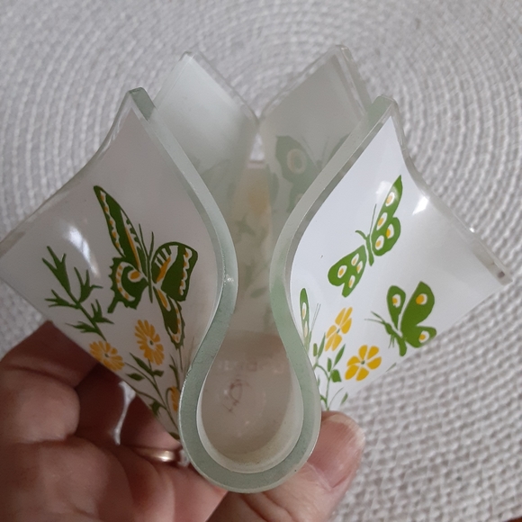Paragon for Partylite fused glass handkerchief butterfly design votive h… - Picture 6 of 8